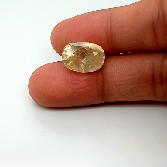 Yellow Sapphire (Pukhraj) 8.12 Ct Certified Yellow Sapphire (Pukhraj) 8.12 Ct Certified